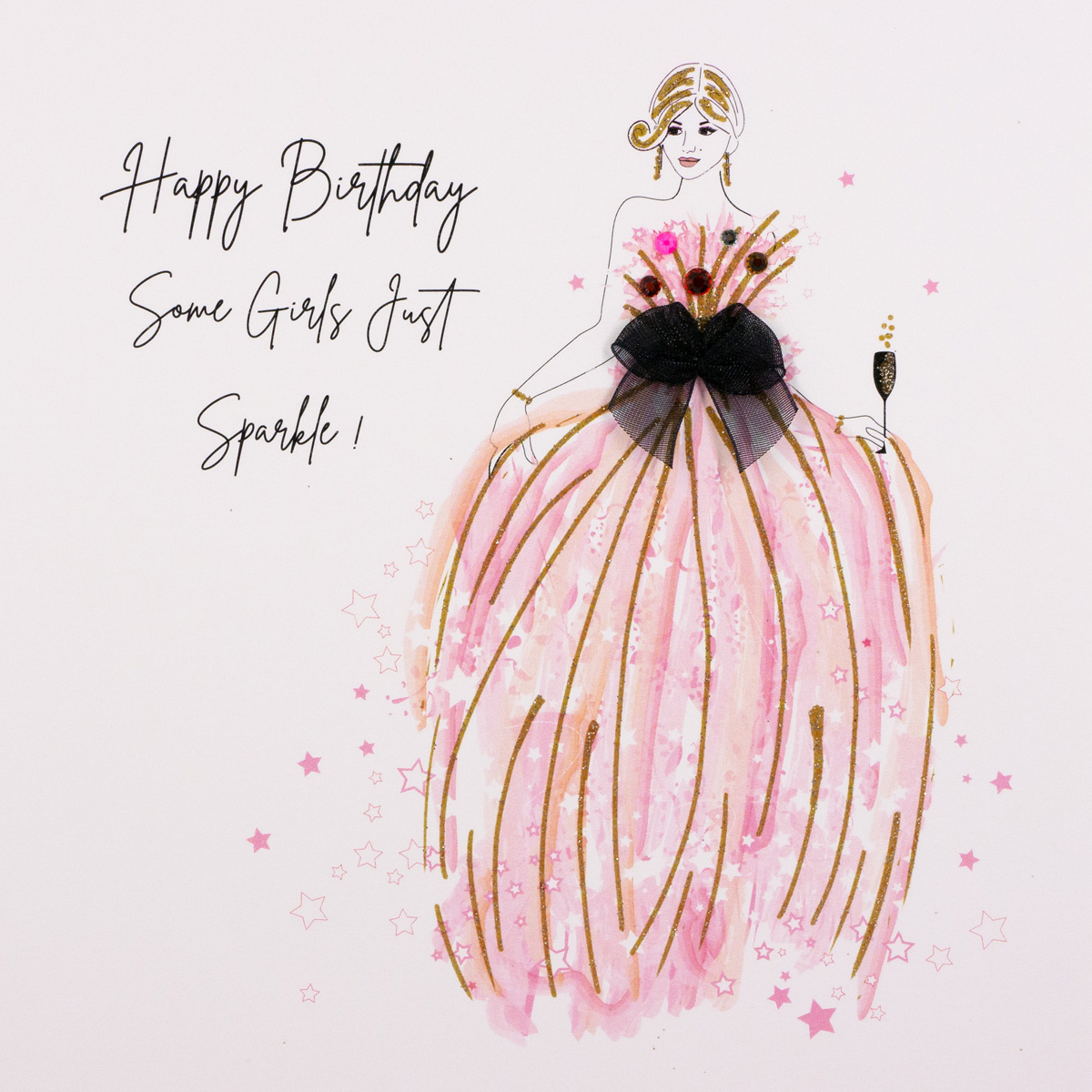 Humoristisk skøn bemærkede ikke Happy Birthday Some Girls Just Sparkle! – Card & Gift Boutique
